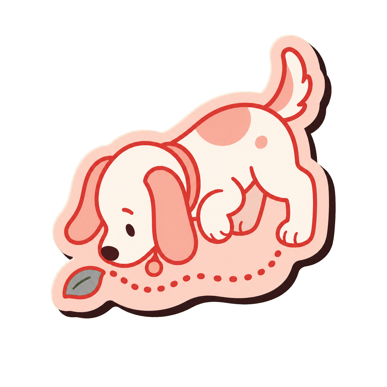 CURIOUS SNIFFER dog personality sticker